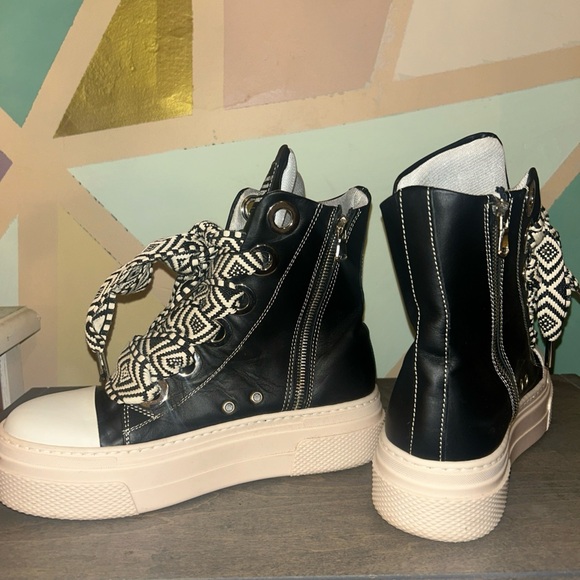 Cristian zerotre Calipso 300 tapestry lace up sneaker booties 10.5 - Picture 5 of 6